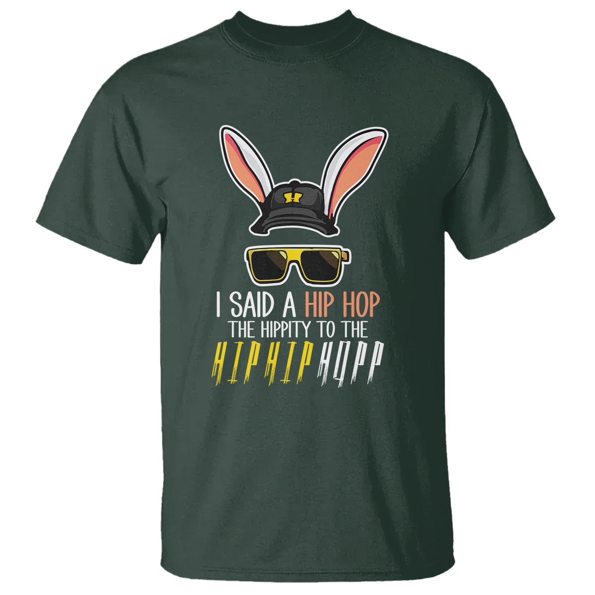 Easter Day T Shirt Bunny The Hippie To The Hip Hop - Wonder Print Shop
