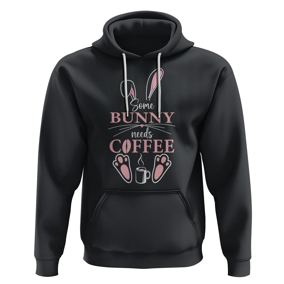 Easter Day Hoodie Funny Some Bunny Needs Coffee - Wonder Print Shop