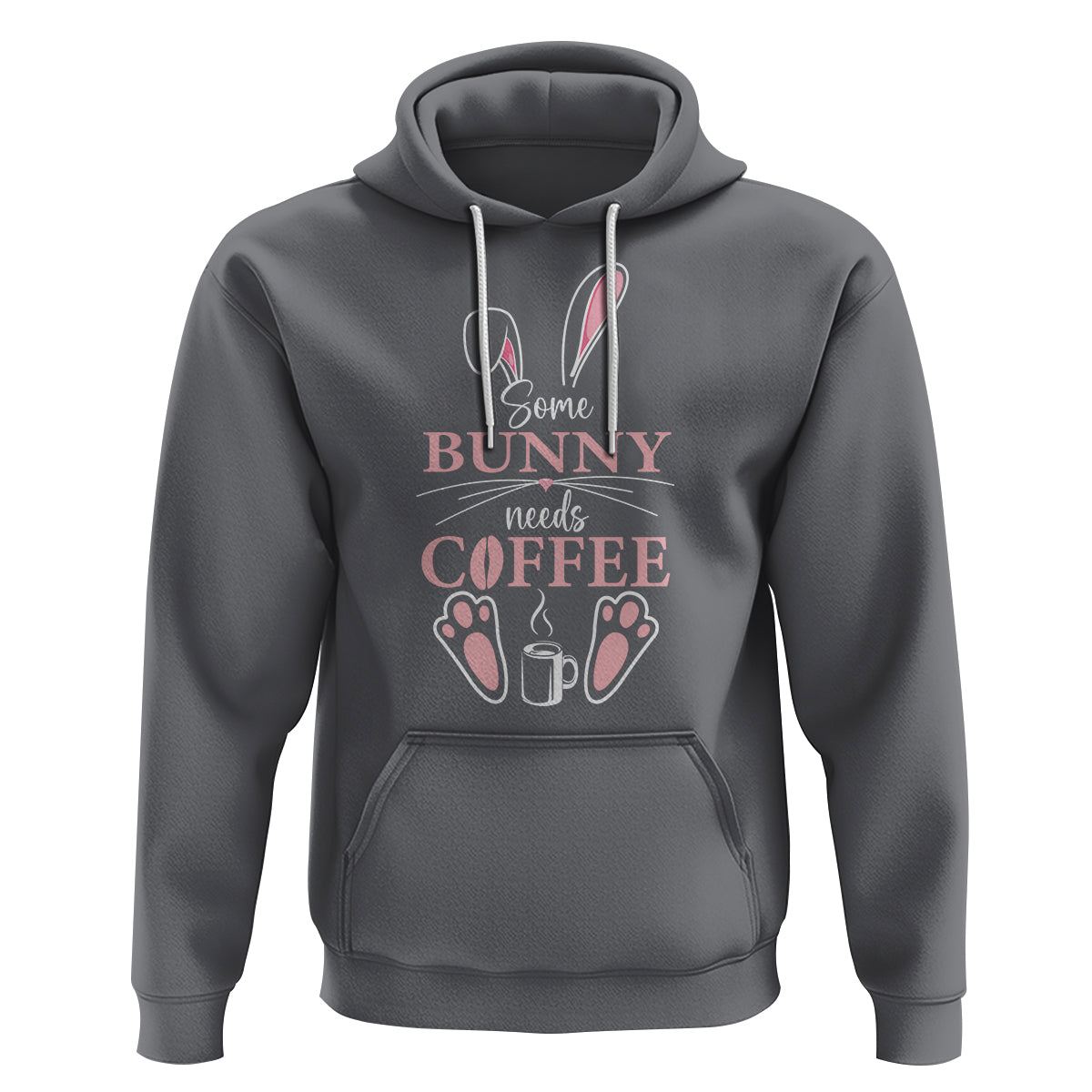 Easter Day Hoodie Funny Some Bunny Needs Coffee - Wonder Print Shop