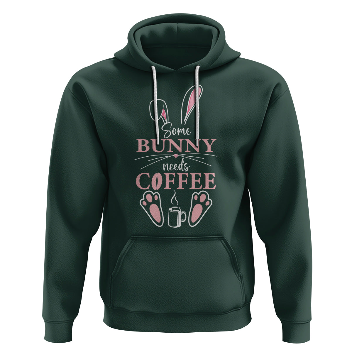 Easter Day Hoodie Funny Some Bunny Needs Coffee - Wonder Print Shop