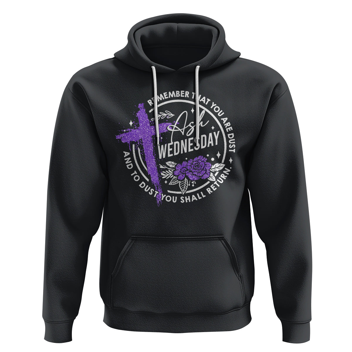 Ash Wednesday Hoodie Remember That You Are Dust Cross Catholic Lent Christian - Wonder Print Shop