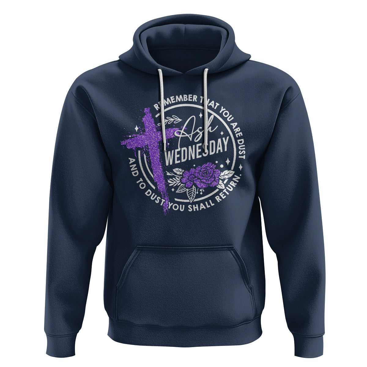Ash Wednesday Hoodie Remember That You Are Dust Cross Catholic Lent Christian - Wonder Print Shop
