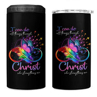 Christian Faith 4 in 1 Can Cooler Tumbler I Can Do All Things Through Christ Who Strengthers Me
