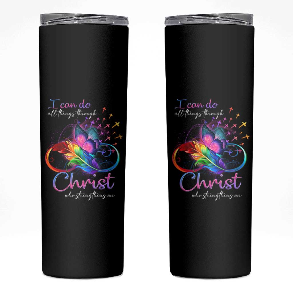 Christian Faith Skinny Tumbler I Can Do All Things Through Christ Who Strengthers Me