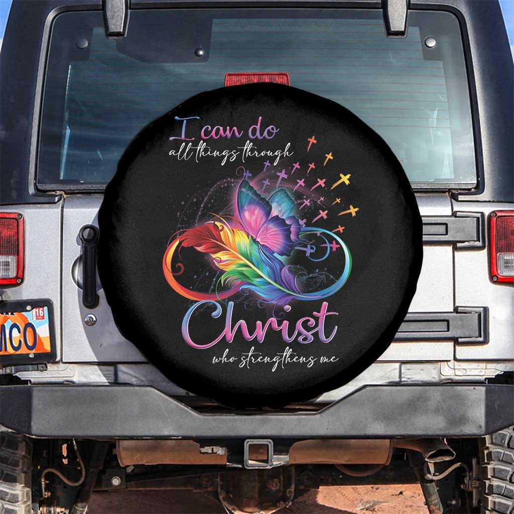 Christian Faith Spare Tire Cover I Can Do All Things Through Christ Who Strengthers Me