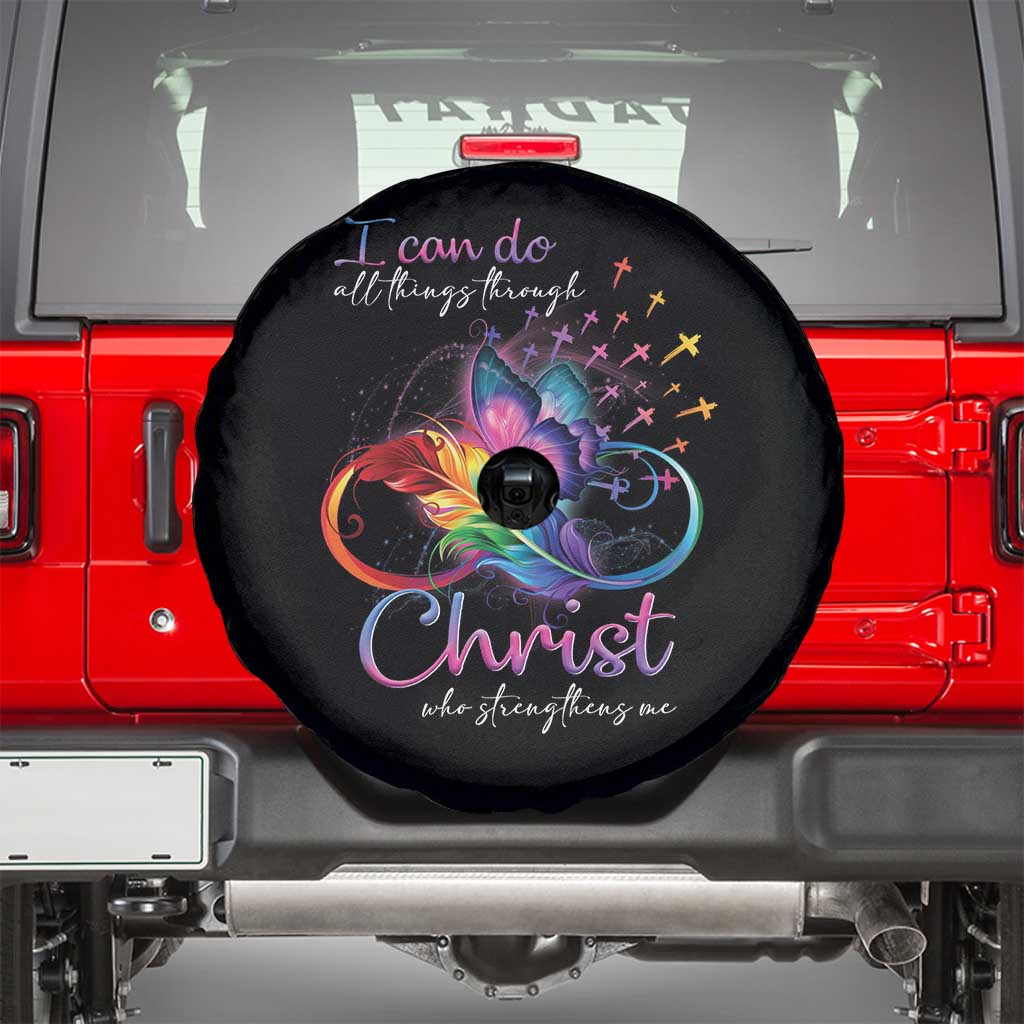 Christian Faith Spare Tire Cover I Can Do All Things Through Christ Who Strengthers Me