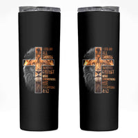 Christian Faith Skinny Tumbler Lion I Can Do All Things Through Christ Who Strengthers Me