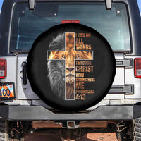 Christian Faith Spare Tire Cover Lion I Can Do All Things Through Christ Who Strengthers Me