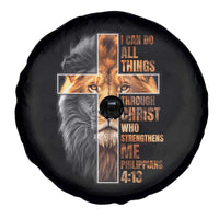 Christian Faith Spare Tire Cover Lion I Can Do All Things Through Christ Who Strengthers Me