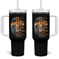 Christian Faith Tumbler With Handle Lion I Can Do All Things Through Christ Who Strengthers Me