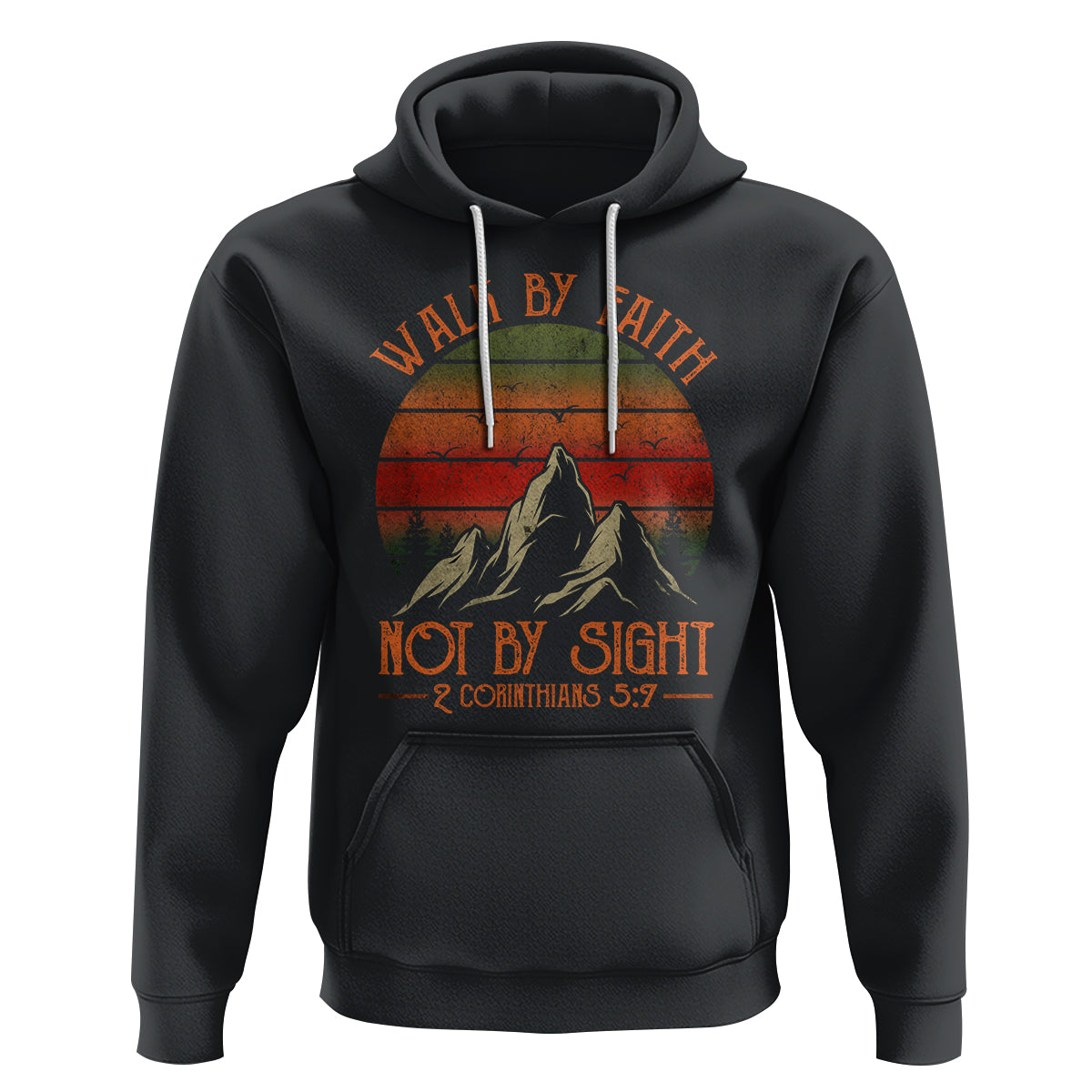 Christian Hoodie Walk By Faith Not By Sight - Wonder Print Shop