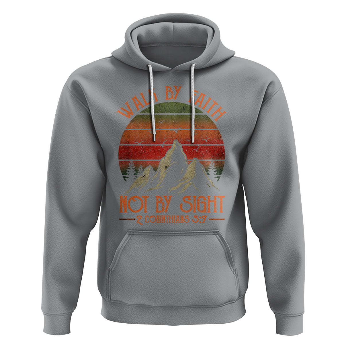 Christian Hoodie Walk By Faith Not By Sight - Wonder Print Shop
