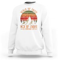 Christian Sweatshirt Walk By Faith Not By Sight - Wonder Print Shop