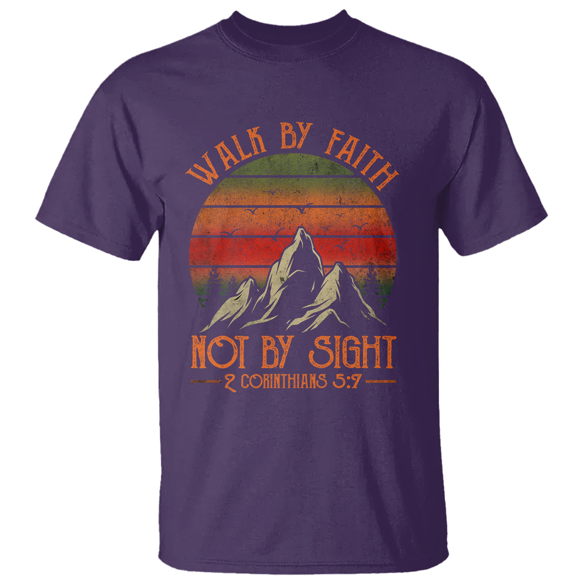 Christian T Shirt Walk By Faith Not By Sight - Wonder Print Shop