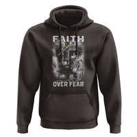 Christian Hoodie Faith Over Fear Jesus Lion