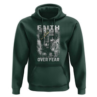 Christian Hoodie Faith Over Fear Jesus Lion