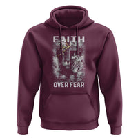 Christian Hoodie Faith Over Fear Jesus Lion