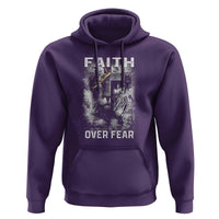Christian Hoodie Faith Over Fear Jesus Lion