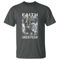 Christian T Shirt Faith Over Fear Jesus Lion - Wonder Print Shop