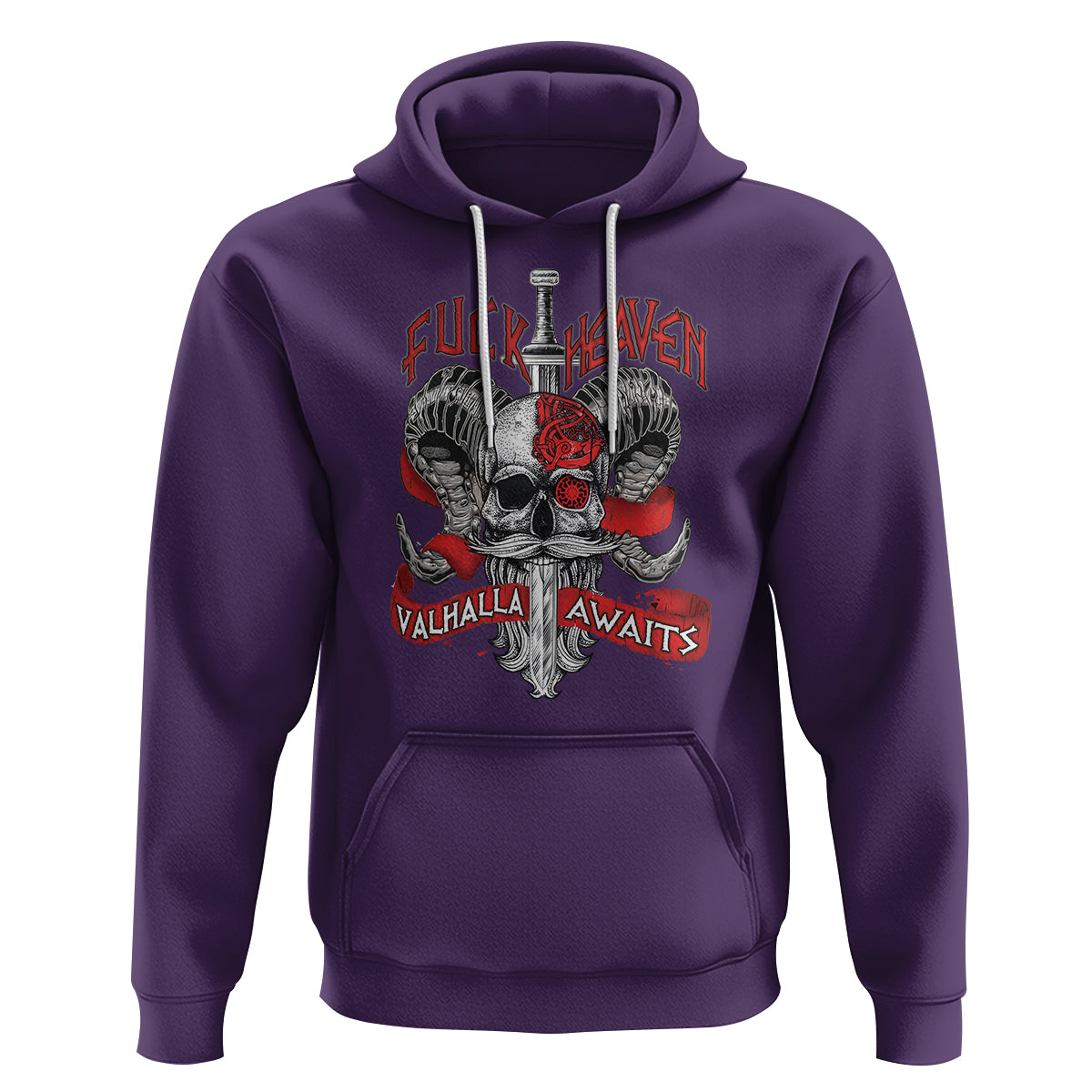 Viking Hoodie FxxK Heaven Valhalla Awaits Norse Mythology - Wonder Print Shop