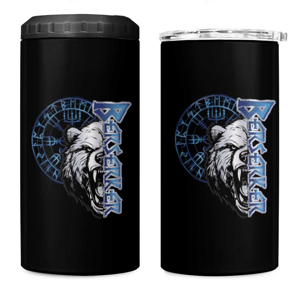 Viking 4 in 1 Can Cooler Tumbler Berserk Bear Warrior Odin Norse Mythology