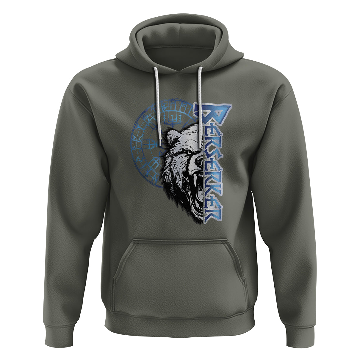 Viking Hoodie Berserk Bear Warrior Odin Norse Mythology - Wonder Print Shop