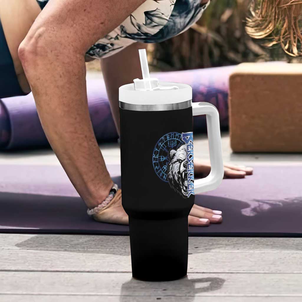 Viking Tumbler With Handle Berserk Bear Warrior Odin Norse Mythology