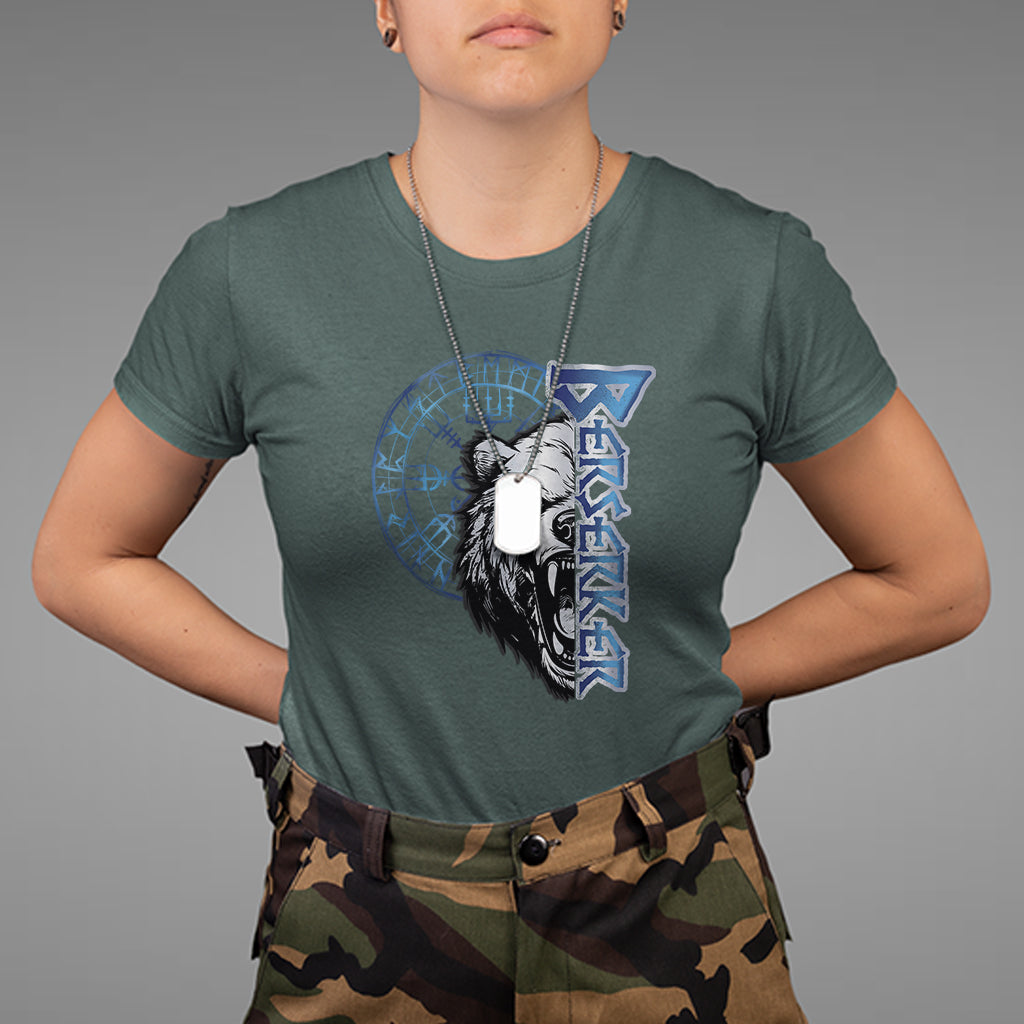 Viking T Shirt Berserk Bear Warrior Odin Norse Mythology - Wonder Print Shop