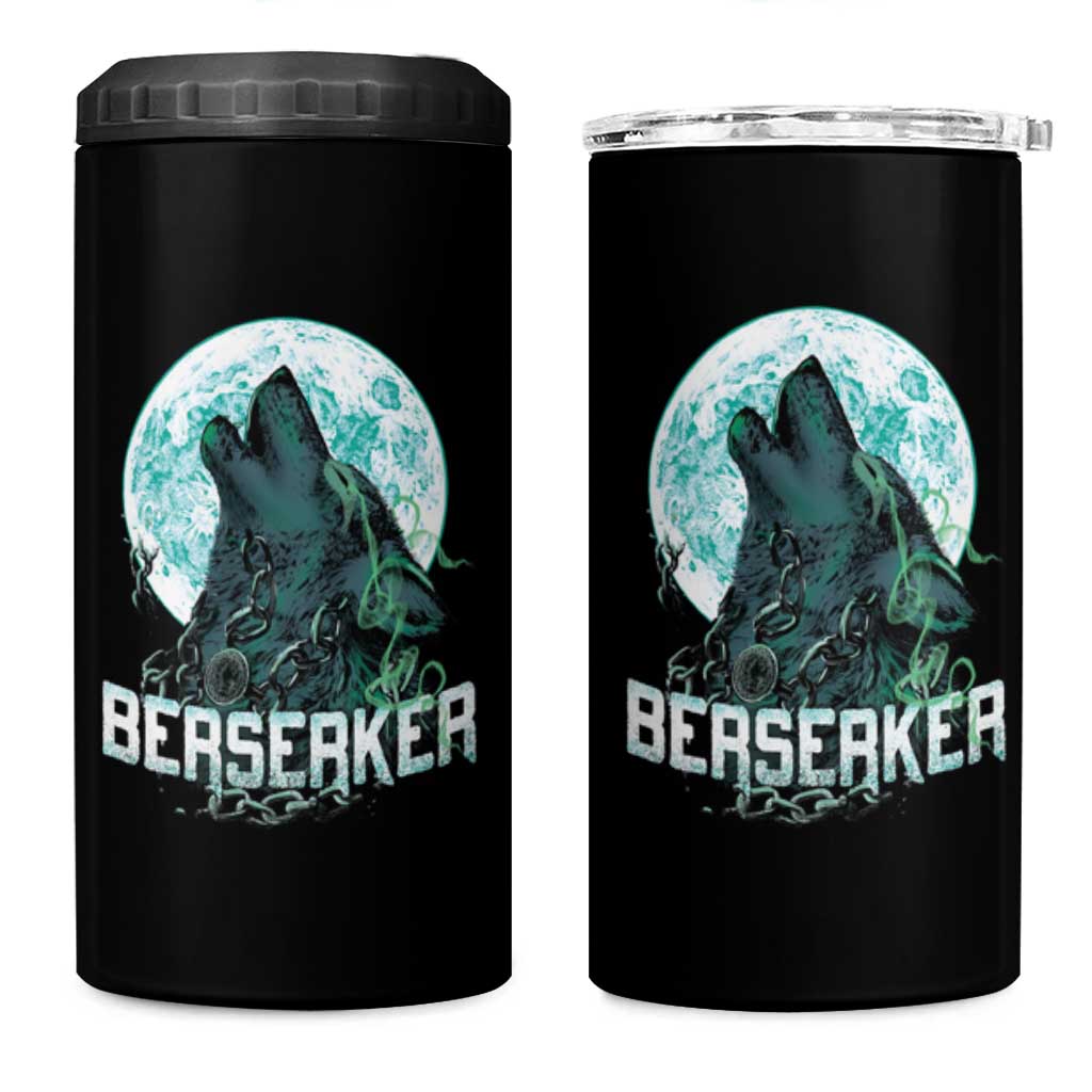 Viking 4 in 1 Can Cooler Tumbler Berserk Wolf Warrior Odin Norse Mythology