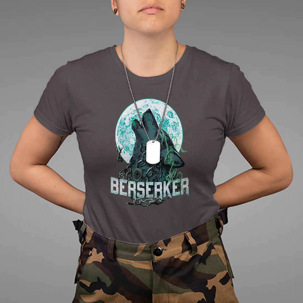 Viking T Shirt Berserk Wolf Warrior Odin Norse Mythology - Wonder Print Shop