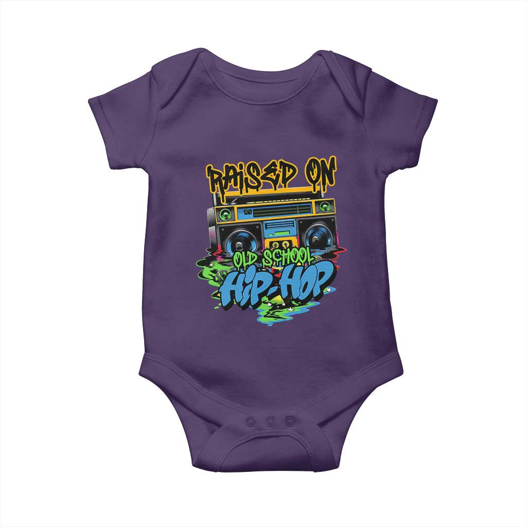 Raised On Old School Hiphop Baby Onesie