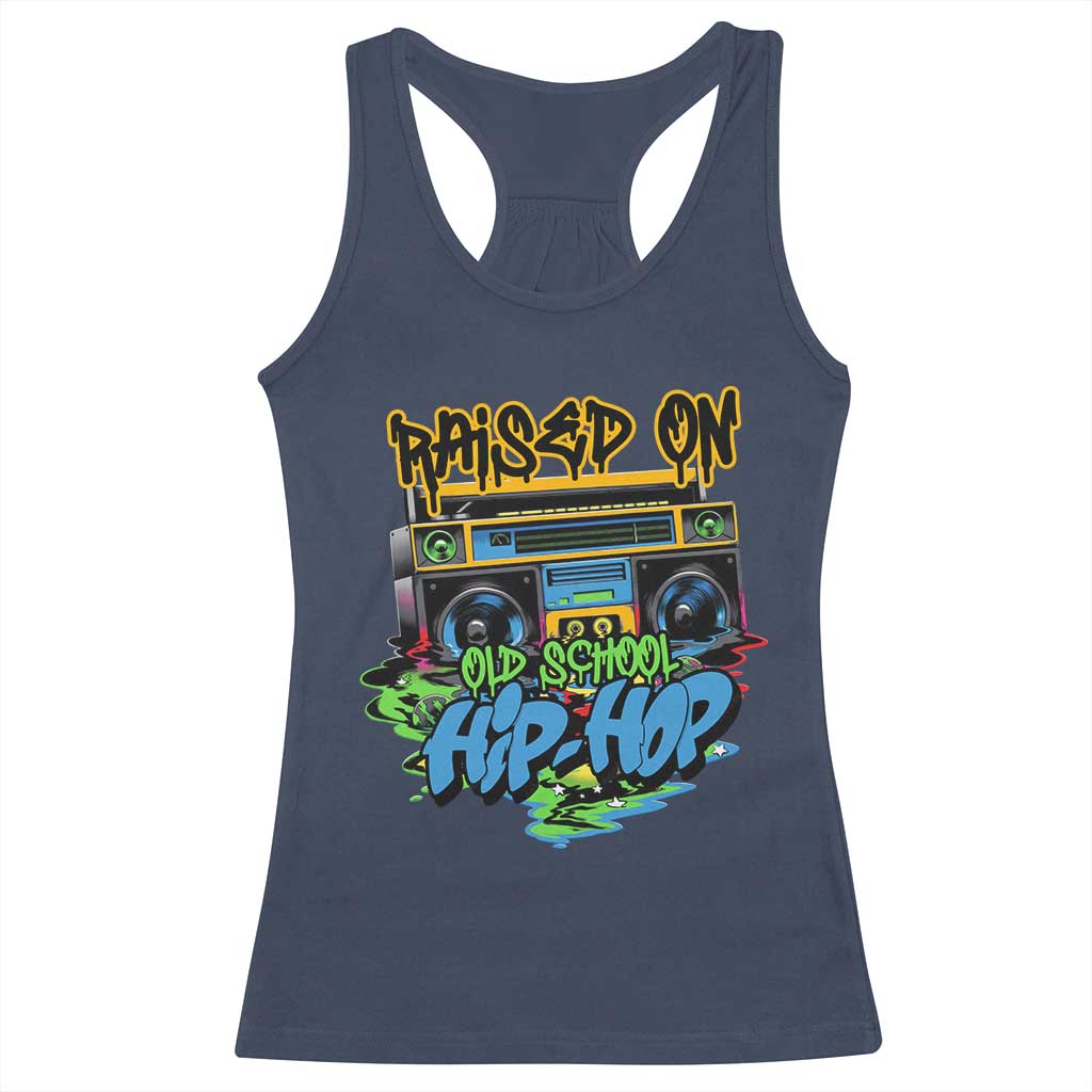 Raised On Old School Hiphop Racerback Tank Top