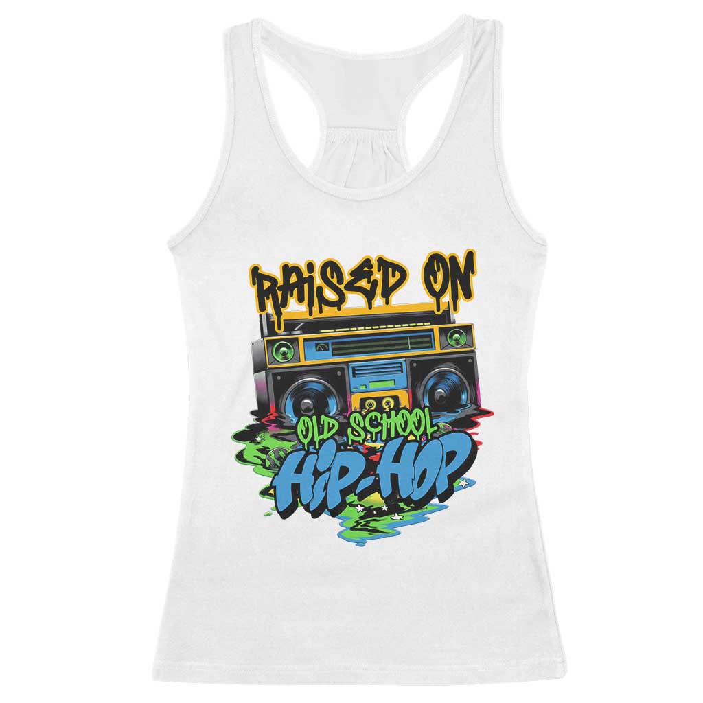 Raised On Old School Hiphop Racerback Tank Top