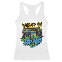 Raised On Old School Hiphop Racerback Tank Top