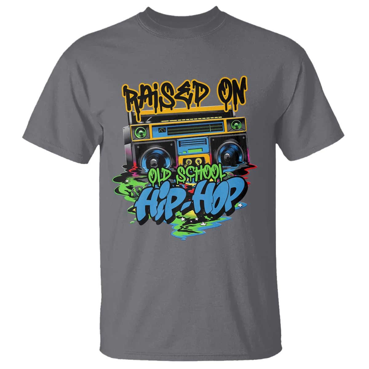 Raised On Old School Hiphop T Shirt - Wonder Print Shop