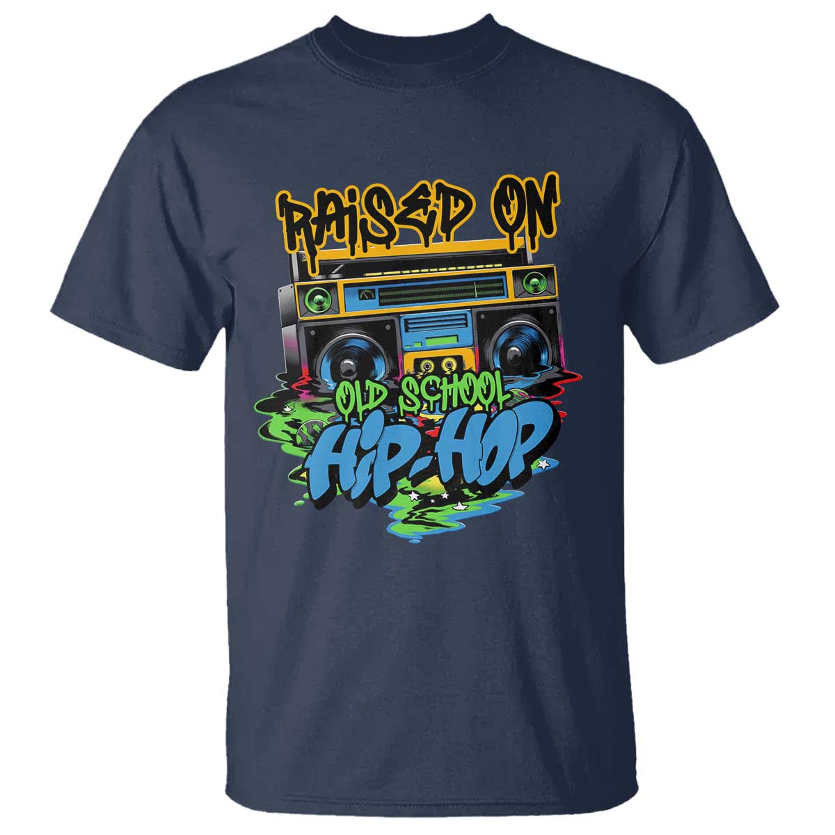 Raised On Old School Hiphop T Shirt - Wonder Print Shop