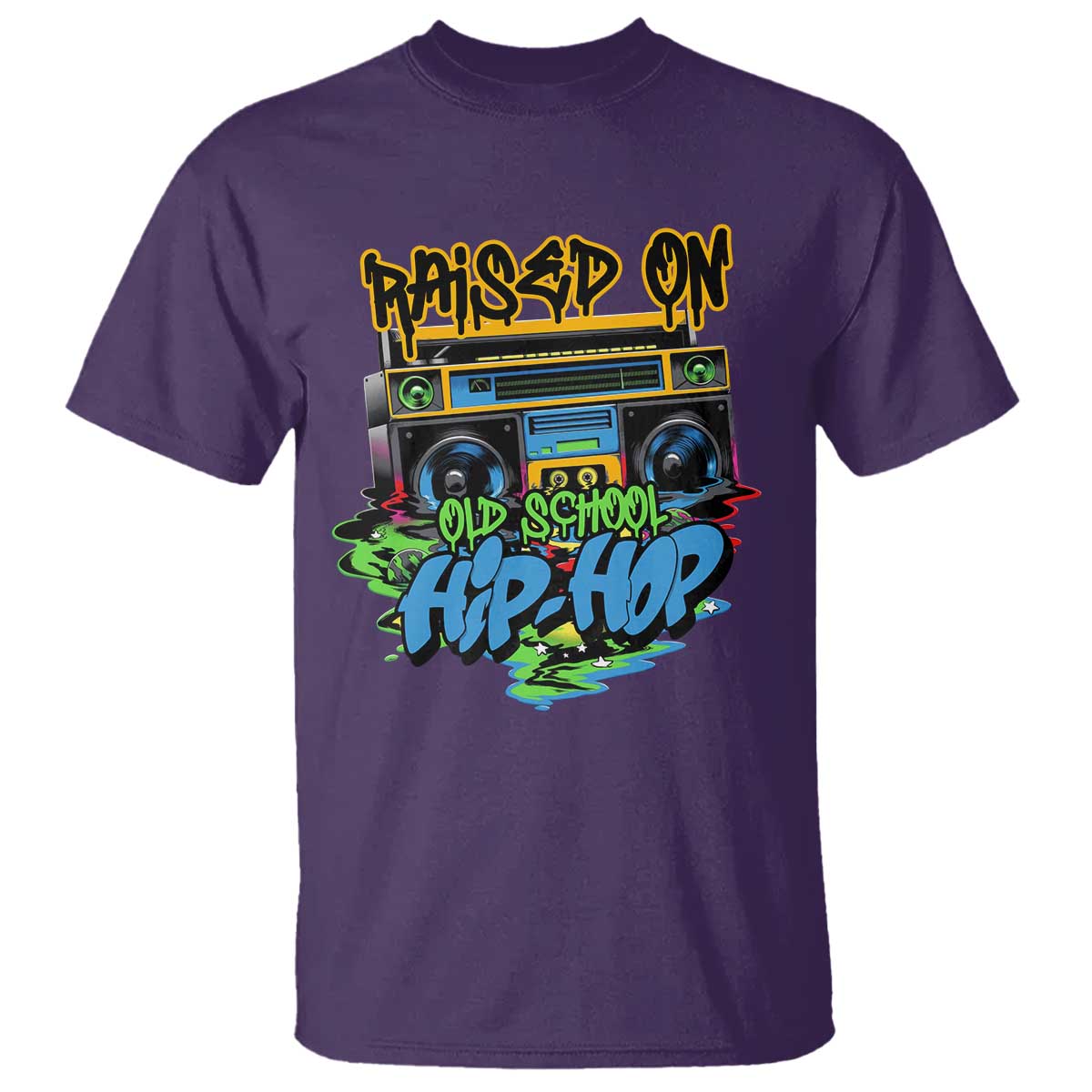 Raised On Old School Hiphop T Shirt - Wonder Print Shop