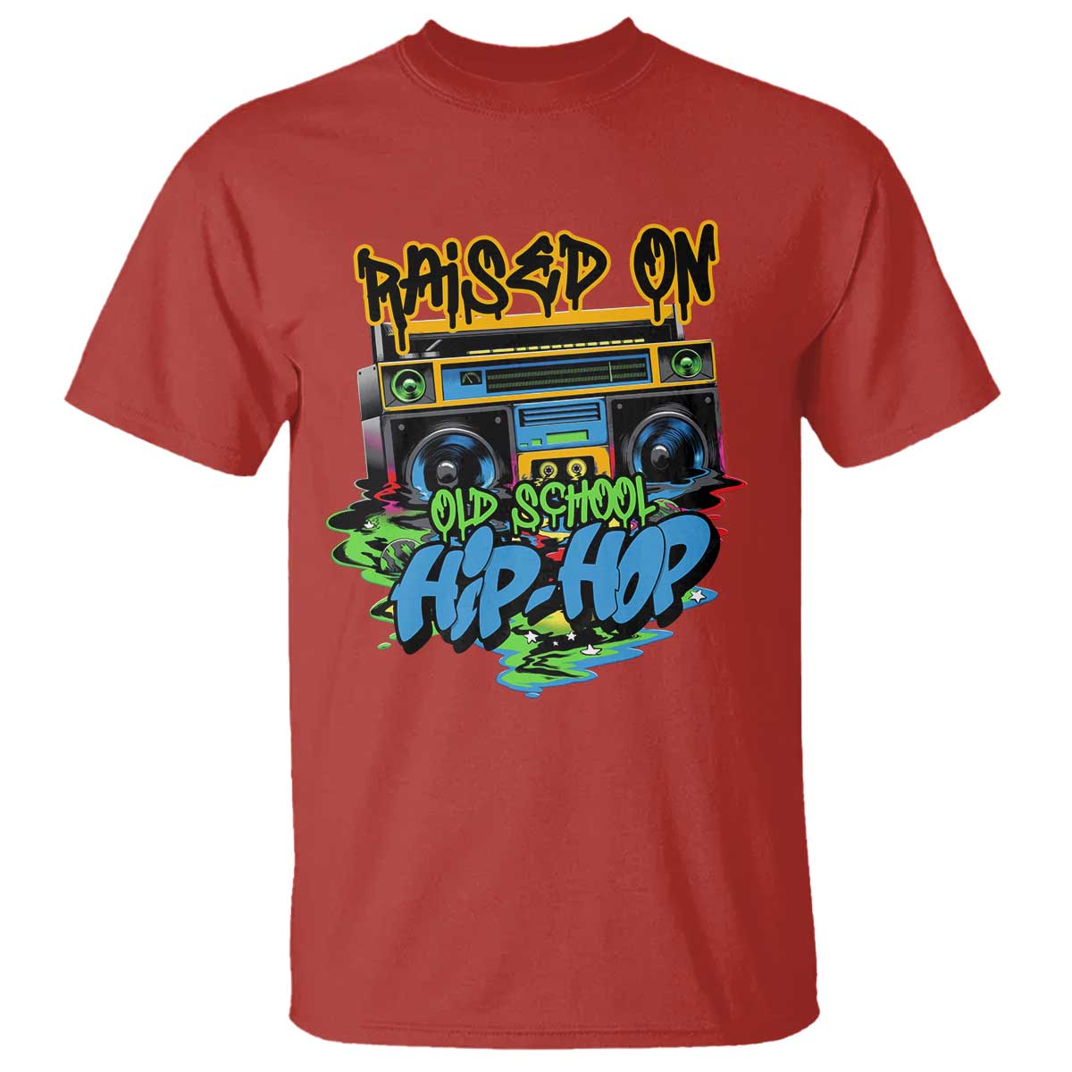 Raised On Old School Hiphop T Shirt - Wonder Print Shop