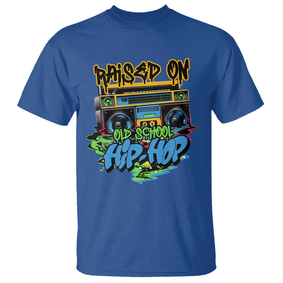 Raised On Old School Hiphop T Shirt - Wonder Print Shop