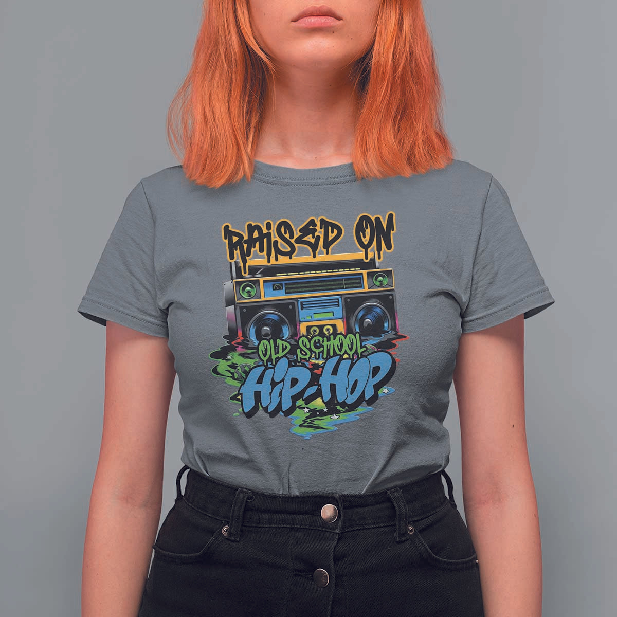 Raised On Old School Hiphop T Shirt For Women - Wonder Print Shop