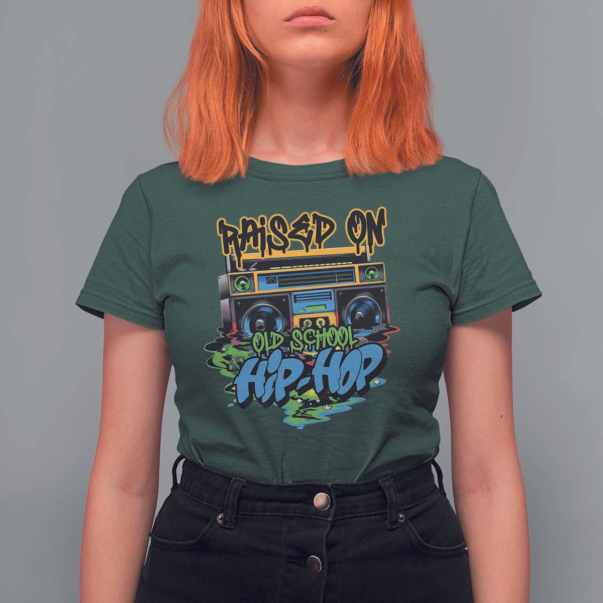 Raised On Old School Hiphop T Shirt For Women - Wonder Print Shop