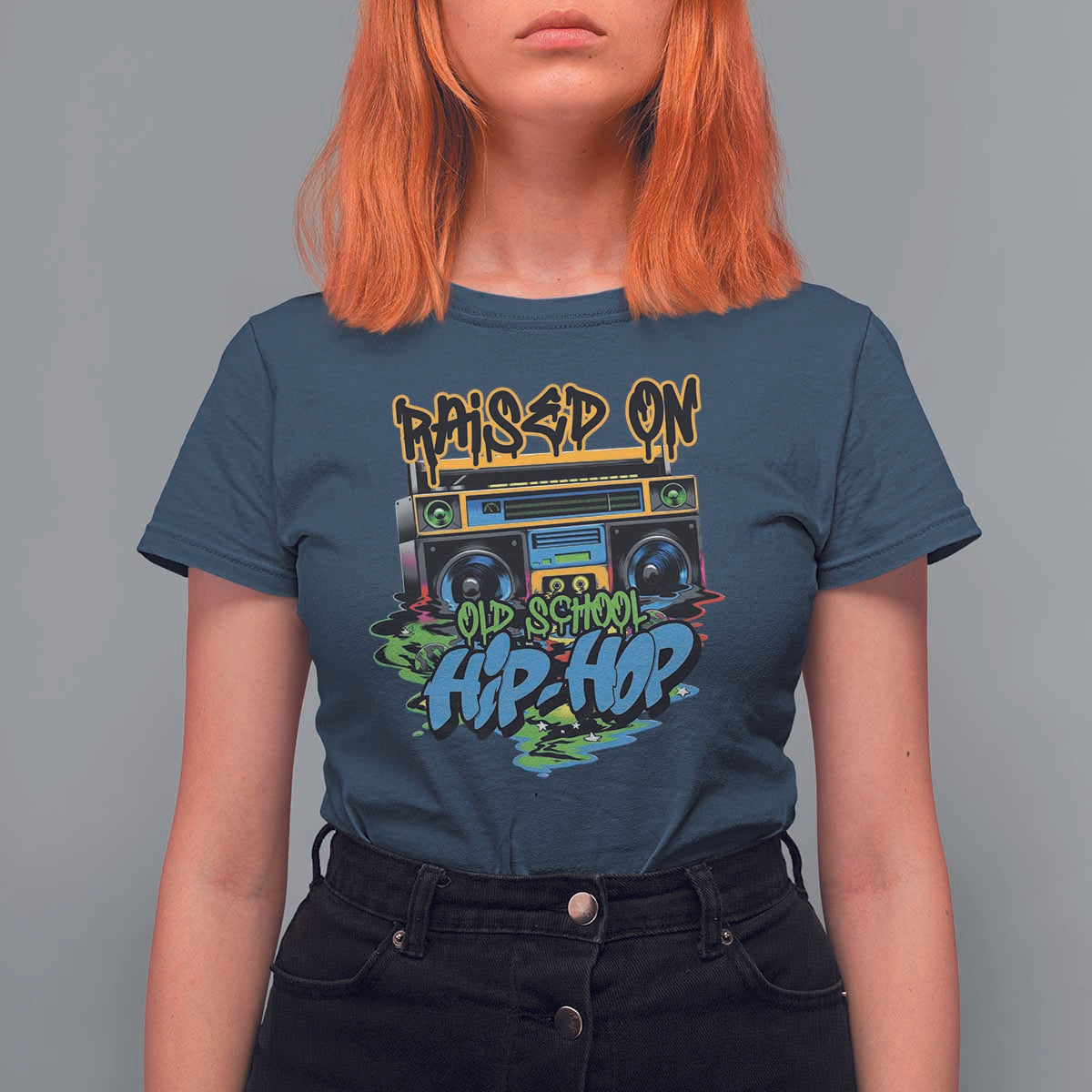 Raised On Old School Hiphop T Shirt For Women - Wonder Print Shop