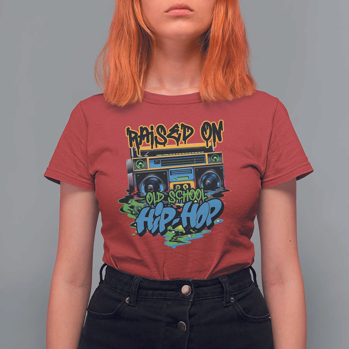 Raised On Old School Hiphop T Shirt For Women - Wonder Print Shop