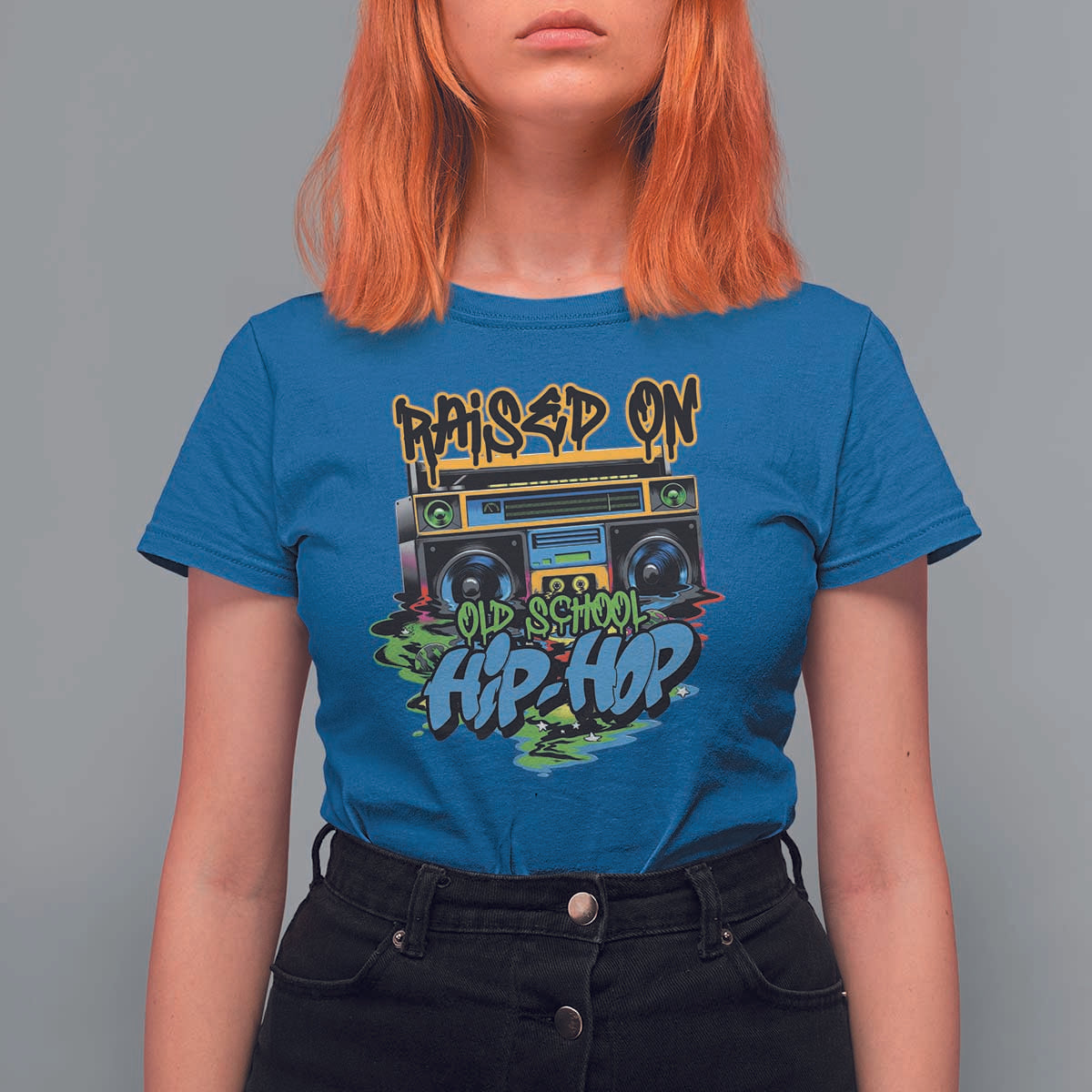Raised On Old School Hiphop T Shirt For Women - Wonder Print Shop