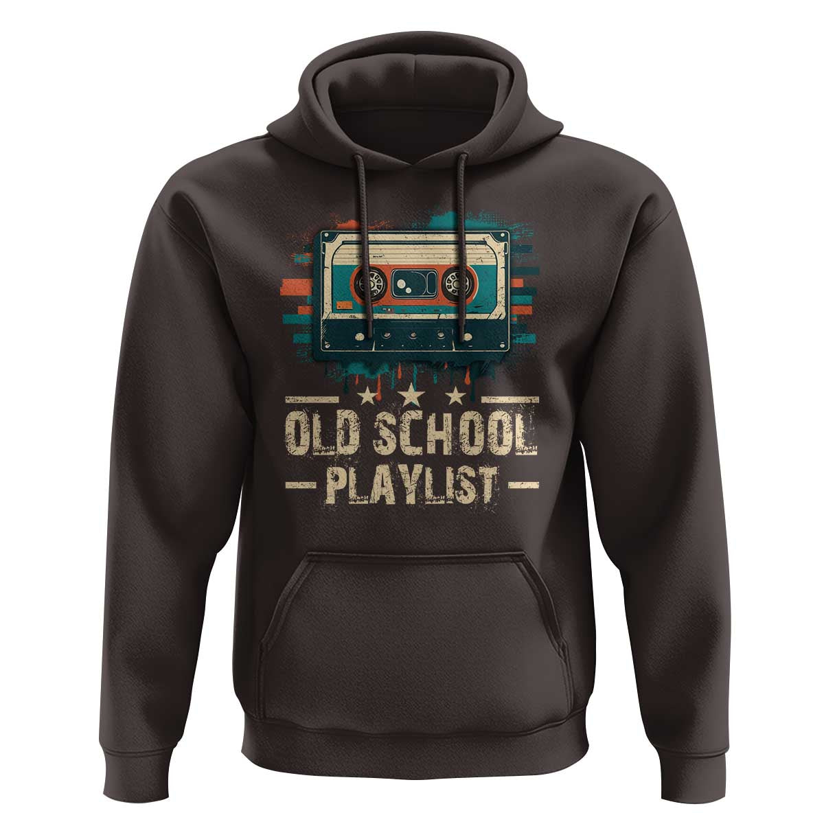 Old School Playlist Hoodie Retro Cassette Hip Hop Lover