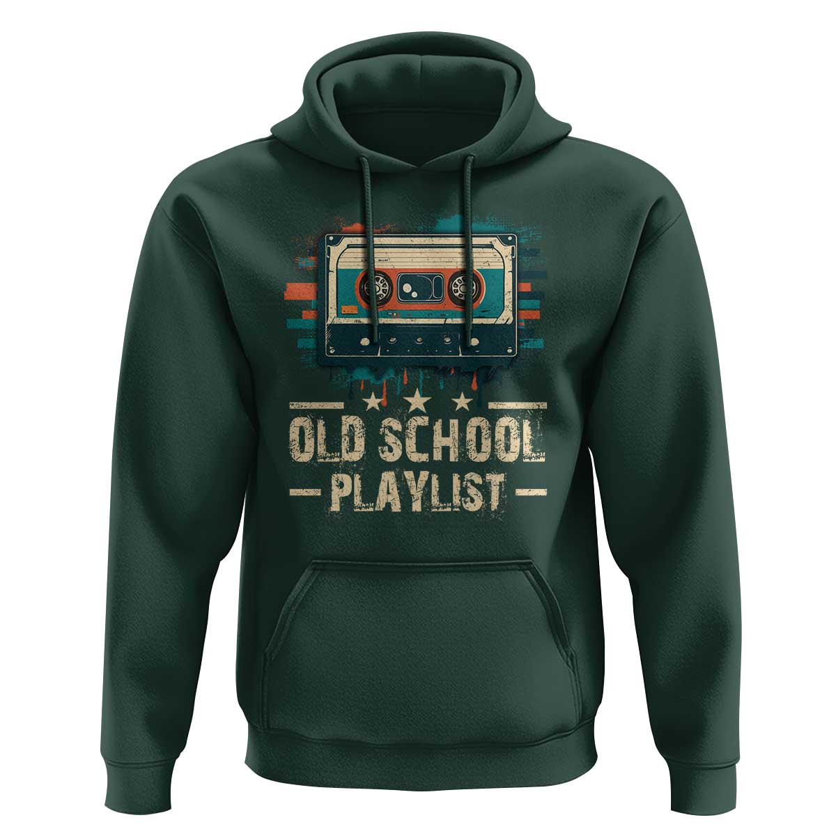 Old School Playlist Hoodie Retro Cassette Hip Hop Lover