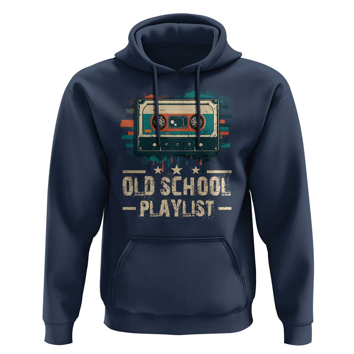 Old School Playlist Hoodie Retro Cassette Hip Hop Lover