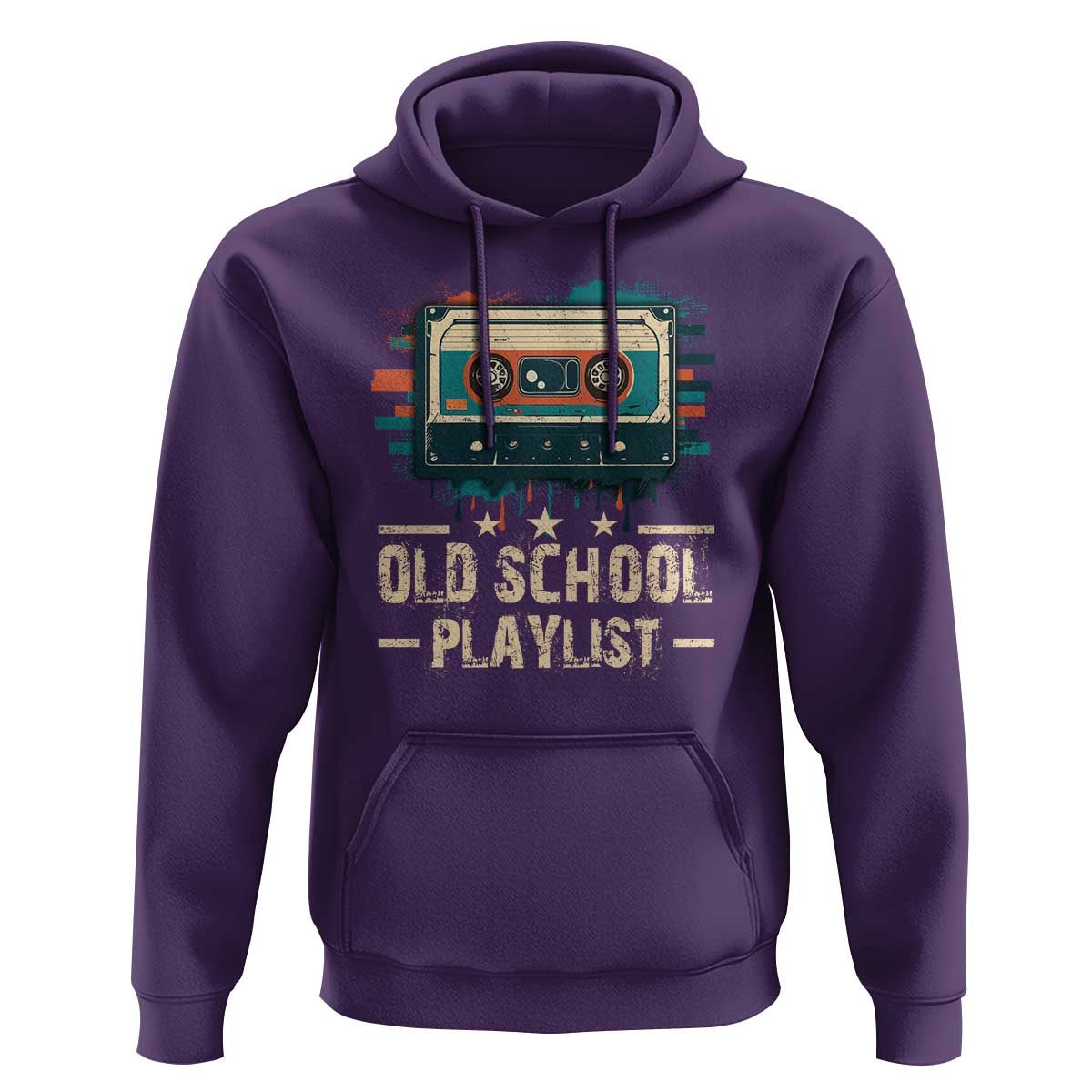 Old School Playlist Hoodie Retro Cassette Hip Hop Lover