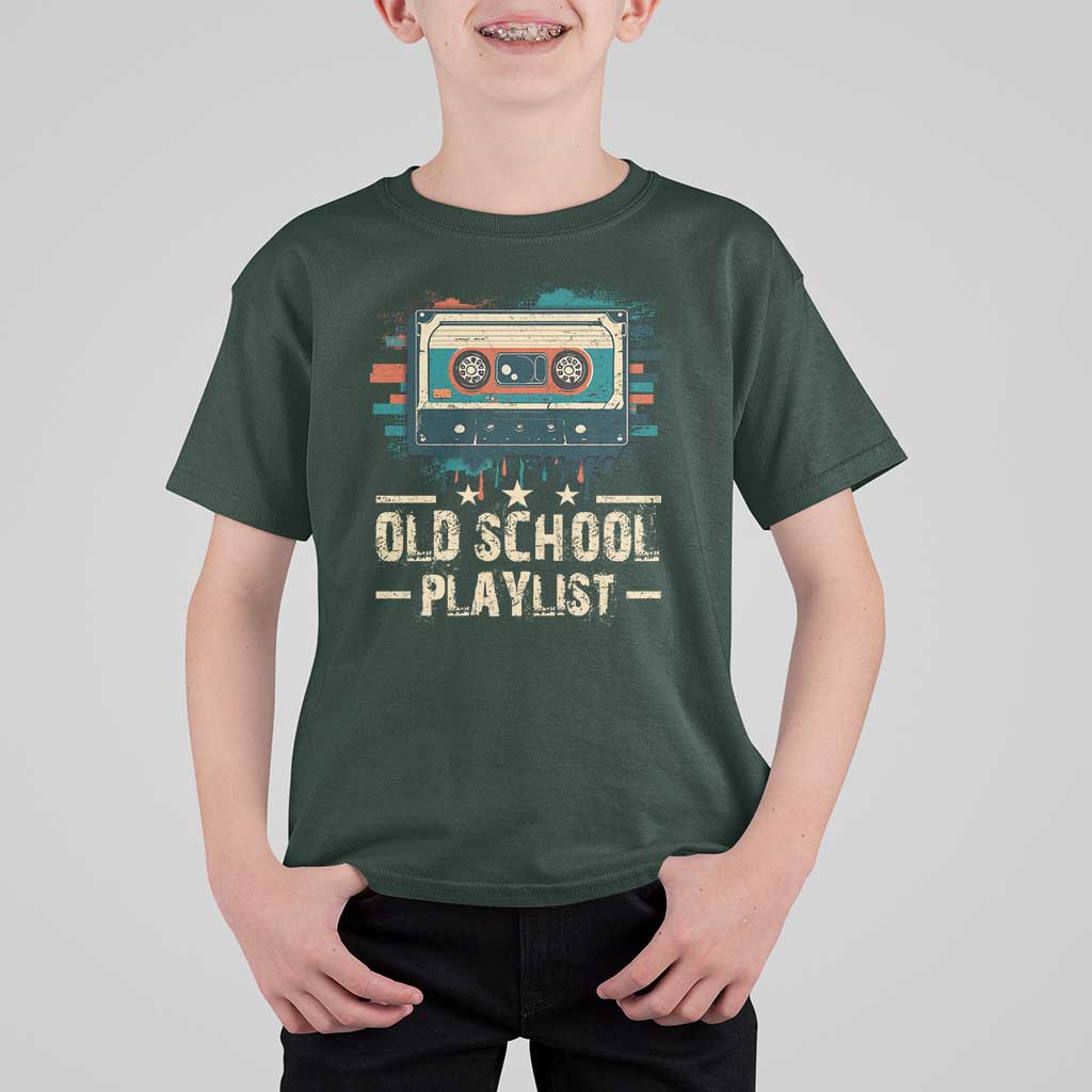 Old School Playlist T Shirt For Kid Retro Cassette Hip Hop Lover