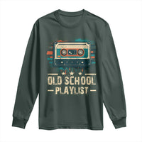 Old School Playlist Long Sleeve Shirt Retro Cassette Hip Hop Lover